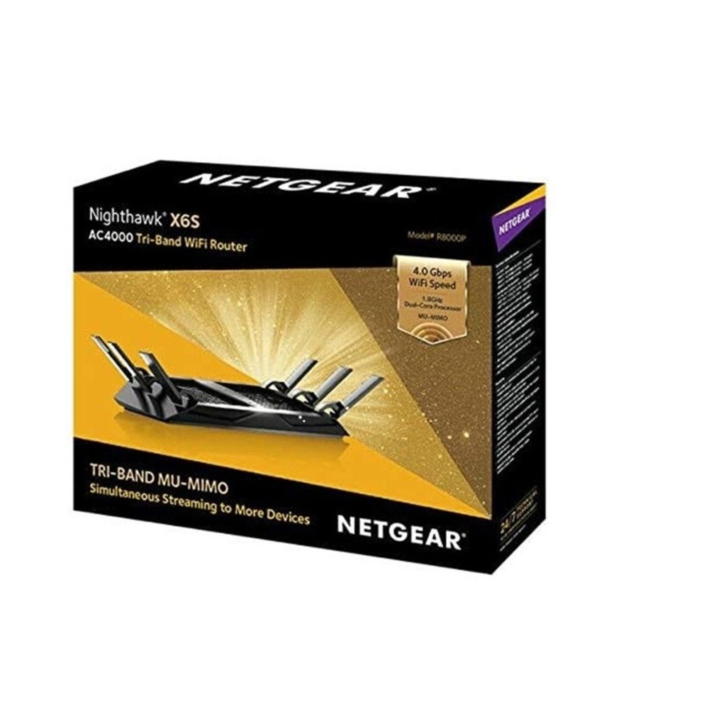 NETGEAR Nighthawk X6S Smart Wi-Fi Router (R8000P) - AC4000 Tri-Band Wireless - Picture 2 of 4